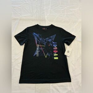 NWT Jordan Black Tee with Vibrant Graphic BOYS M